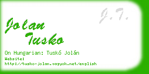 jolan tusko business card