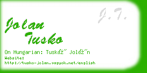 jolan tusko business card